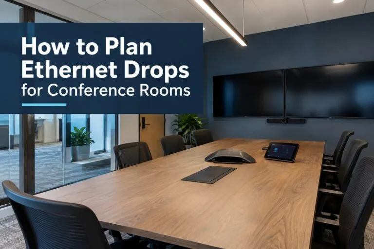 How to plan Ethernet drops for conference rooms with network ports and conferencing equipment